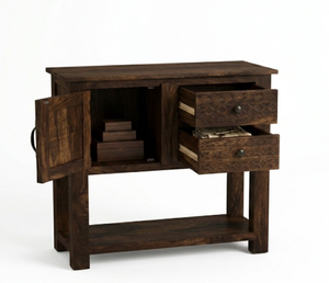 <b>Rustic</b> Solid Mango Wood Eco-Friendly Durable Console <b>Table</b> Vintage Mid Century Sideboard & Victorian Style Buffet - Product Image 2