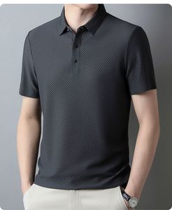 Chemises polo en nylon à séchage rapide pour hommes, respirantes, à manches courtes, tricotées, pour le tennis, le golf, plissées, à carreaux, pour le sport et les affaires - Product Image 2