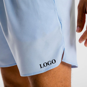 Shorts pour hommes de couleur unie avec taille élastique, design décontracté et tendance, personnalisation du logo, prix avantageux pour les commandes en gros 2026 - Product Image 3