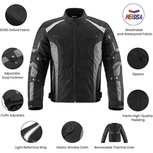 Veste de moto imperméable personnalisée pour le tourisme, veste de moto avec protection CE, veste de moto pour l'aventure - Product Image 2