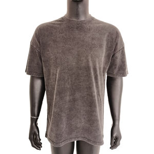 Camiseta de Estilo Urbano con Hombros Caídos, Corte Cuadrado, Personalizada, de Alta Calidad, para Hombre, Tallas Grandes, 100% Algodón, Transpirable, con Estampado Fotográfico, en Oferta - Product Image 5