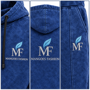 Chándal Deportivo Unisex Mangoes Fashion, Último Diseño, Lavado Ácido, con Capucha y Cordón Ajustable, 100% Algodón, Forro Polar Transpirable, Verano - Product Image 3