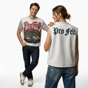 Plus Size Customized Round Neck Sleeveless Top Streetwear Custom Printed Whole Sale Punk Style Fashion Cotton Jersey T Shirt - Product Image 2