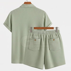 Ensemble de shorts pour hommes pour un style de vie actif, respirant, confortable, coupe flexible, adapté pour la salle de sport, la course à pied, l'entraînement et les tenues décontractées - Product Image 2