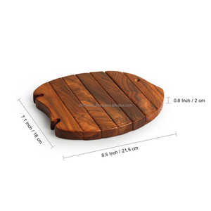 Placa de cargador de madera Rectangular hecha a mano artesanal, bandeja de servicio grande Premium para una presentación elegante, uso en fiestas y decoración del hogar - Product Image 2