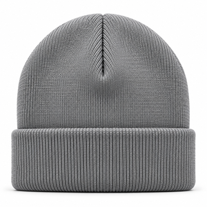 Iron Mark Industry Unisex <b>Beanie</b> <b>Hat</b> Solid Color Embroidery Knit Winter Casual Stretch Fit 50-52cm Adult Size 100% <b>Wool</b> - Product Image 4