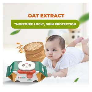 Lingettes humides Kinkin 80 pièces, prévention des éruptions cutanées, sans alcool, lingettes nettoyantes naturelles pour bébés et ménages, haute qualité, non tissées - Product Image 1