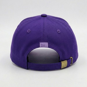 Unisex Solid <b>Purple</b> Baseball Cap 6-Panel Twill Cotton Fitted <b>Hat</b> Contrast Color Brim Casual Style Adult Spring Summer - Product Image 6