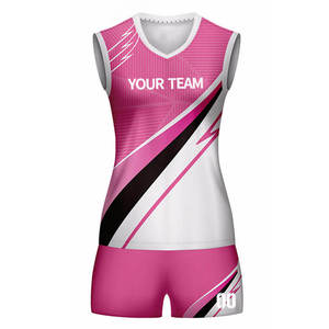 <b>Volleyball</b> Team Jersey Shorts <b>Set</b> Athletic Uniform Sportswear Men Women Adults Custom Front Eco-Friendly 100% Polyester Quick - Product Image 4