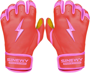 SINEWY Sports Fitness Leather Batting Gloves White Durable Training Use <b>Hook</b> And Loop Closure Unisex Adult - Product Image 6