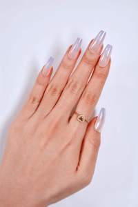 Uñas Postizas de ABS Largas, Color Blanco Perla, Forma Cuadrada/Ballerina, Servicio OEM/ODM al por Mayor - Product Image 4