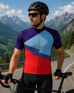 Maillot de Ciclismo para Hombre, Manga Corta, Verde Oscuro Degradado a Verde Azulado, Transpirable, de Secado Rápido, para Ciclismo de Carretera y MTB - Product Image 5