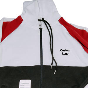 Custom Logo Printed Men Casual Color Block Tracksuit Set Fleece Breathable Hooded Zipper <b>Jacket</b> Regular Fit 100% Cotton Winter - Product Image 3