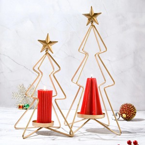 Support de bougie de Noël moderne en métal, élégant et décoratif - Product Image 6