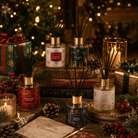 Diffuseur de parfum en roseau AIKUN de haute qualité, style Noël, personnalisable avec logo OEM/ODM, pour coffret cadeau de luxe pour la maison