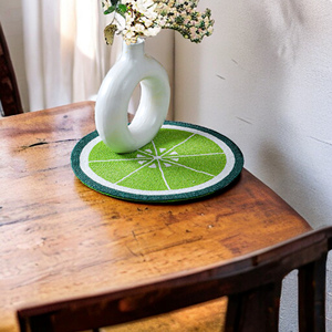 Top Quality Handcrafted Unique Design Circular Shaped Decorative Glass <b>Beads</b> <b>Placemats</b> at Very Low Budget Price - Product Image 3