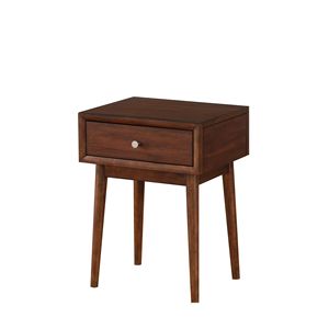 Tavolino Moderno Monoblocco con Finitura Marrone e Cassetto, Elegante Arredamento per Soggiorno - Product Image 4