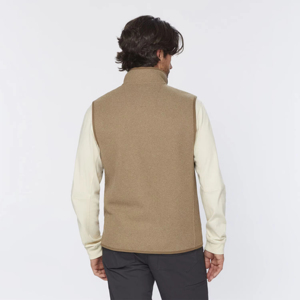Gilet en polaire épais pour homme, fermeture éclair intégrale, col montant, sans manches, coupe-vent, vêtement d'extérieur décontracté, hiver, couleur unie, doublure en sherpa - Product Image 3