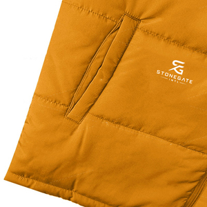 Men's Windproof Puffer Vest Thickened Warm Polyester Cotton Sleeveless Jacket with Pockets Casual Winter Outdoor <b>Waistcoat</b> - Product Image 3