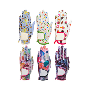 Custom Design Sheepskin Golf Gloves with Adjustable Wrist <b>Strap</b> and Hook & Loop Closure Left Hand Men's - Product Image 3