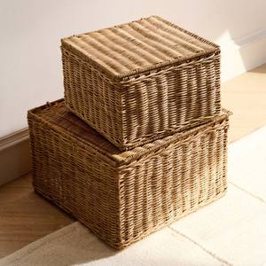 Caja de almacenamiento de ratán de gran tamaño, artículos esenciales para el hogar, cajas de fibra natural de gran calidad. - Product Image 2