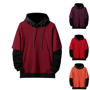 Custom <b>Men's</b> Regular Fit Polyester/Cotton Knitted Hoodie with Pocket Embossed Print Quick Dry & Breathable Winter <b>Pullover</b> - Product Image 4