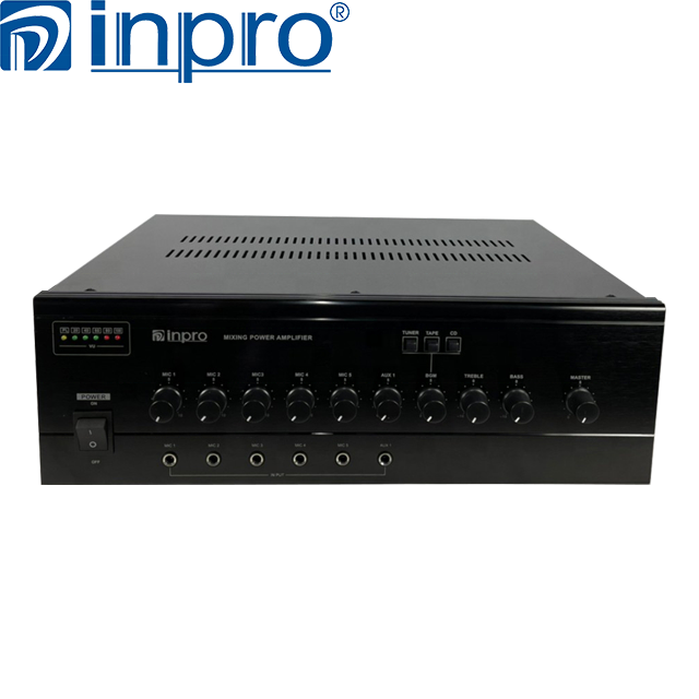 Inpro YT-400 400W Professional Systems Power Amplifier with 5CH MIC & 1CH AUX Inputs 4/8/16 Impedance 70V/100V Outputs