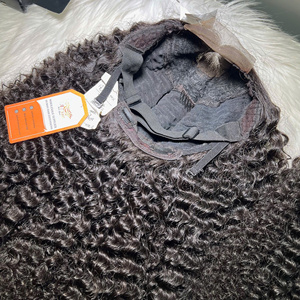 วิกผมชาวพม่าแบบม้วนคู่แบบชาวพม่าผมหยิกเป็นชาวเวียดนาม100% ลูกไม้สวิสปิดผมคนทั่วโลก - Product Image 5