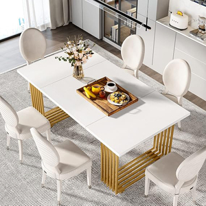 <b>Marble</b> <b>Top</b> Dining Tables ,Luxury Spacesave Dining Tables, Rectangular Morder Dining Tables - Product Image 6