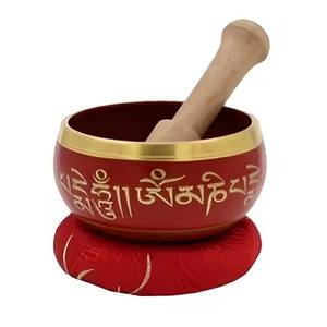 Bol chantant tibétain en métal fait à la main, pour la méditation, la thérapie sonore, le yoga, la pleine conscience, la guérison, la relaxation, la pratique spirituelle - Product Image 3