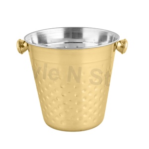 Cubo de vino Cubo de hielo de acero inoxidable Cubo de hielo aislado con pinzas para tinas de bebidas de metal - Product Image 2