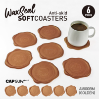 Faible QUANTITÉ MINIMALE DE COMMANDE gadget de Cuisine Classique De Sceau De Cire En Caoutchouc Bière Thé Tasse Coaster