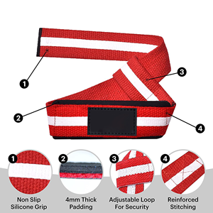 Padded Weightlifting Straps Men Women Wrist Support Gym Deadlift <b>Training</b> Manufacturer - Product Image 2