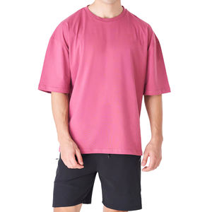 T-shirts et shorts tendance brodés à col montant en coton biologique pour hommes – Collection High Street - Product Image 1