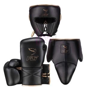 Último Modelo de Set de Sparring de Boxeo Fly, Equipo de Combate Negro y Dorado Personalizado, Set de Sparring de Boxeo Fly de Cuero Genuino de Alta Calidad - Product Image 6