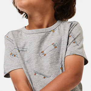 Camiseta de Cuello Redondo de Manga Corta de Algodón Suave para Hombre y Niños, Precio de Fábrica, Diseño de Skateboard, Informal, para Adolescentes y Hombres - Product Image 6