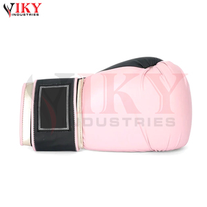 Gants de boxe en cuir PU à étiquette privée, nouvelle collection, rose et noir, avec rembourrage multicouche, soutien du poignet, meilleur fournisseur, marque personnalisée - Product Image 6