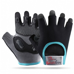 Red High Performance Professional Grade Breathable Sports Protection Half-Fingered <b>Gloves</b> for <b>Weight</b> Lifting and Gym <b>Training</b> - Product Image 3
