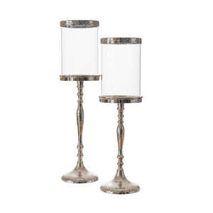 Handmade Decorative Metal Base <b>Glass</b> Candle Holder Vintage Design Best for Home Decor With Customized Base Color - Product Image 6