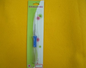 HC0029 Punch Needle <b>Tool</b> and threader Punch Needle <b>Tool</b> with Threader Purple Handle Craft - Product Image 1