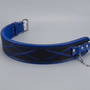 Professional Gym Weight Lifting Training Fitness Leather Dipping <b>Belt</b> Steel <b>Chain</b> Carabiner Unisex Custom Sizes Wholesale <b>Belt</b> - Product Image 2