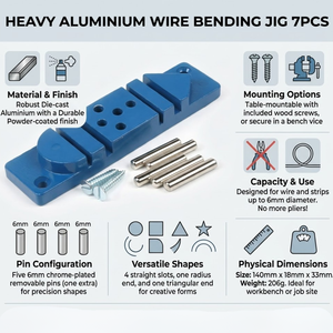 Heavy Duty Aluminium Wire Bending <b>Tool</b> with Pins | Durable Metal Jig for Precise | DIY <b>Craft</b> Jewelry Making and Repair <b>Tools</b> Set - Product Image 5