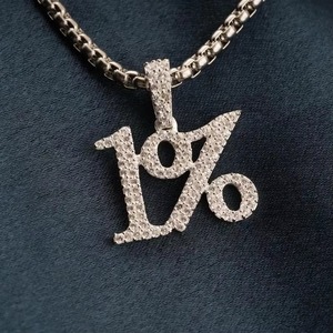 VVS Iced Out Silver Plated Moissanite <b>Cushion</b> Cut Custom Number Luxury Hip Hop Statement Pendant for Men - Product Image 5
