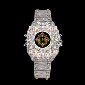 Best Quality Luxury Stainless Steel Antique Moissanite Diamond Quartz <b>Watch</b> Women Elegant Jewelry Style Gift Available Bulk - Product Image 1