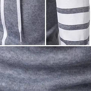 Sweat à capuche décontracté pour homme automne-hiver, couleur unie, avec cordon de serrage, fermeture éclair, respirant, coupe régulière, en polaire, 100 % qualité supérieure - Product Image 4