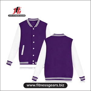 JUST FITNESS GEARS Men's Custom <b>Varsity</b> <b>Jacket</b> <b>Red</b> <b>Black</b> Front Embroidery Stand Casual Winter Wear Eco-Friendly 100% Polyester - Product Image 3