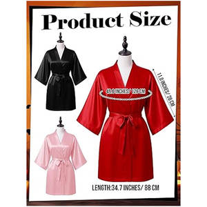 3 Conjuntos de Disfraces de Boxeo de Halloween para Mujer, Traje de Boxeadora Negro, Rojo y Rosa, Cosplay con Bata de Satén, Guantes de Boxeo y Calcetines - Product Image 2