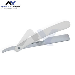 มีดโกนหนวดสแตนเลสแบบพับได้สำหรับร้านตัดผม ใบมีดเดี่ยวคมกริบแบบเลื่อนออกได้ - Product Image 4