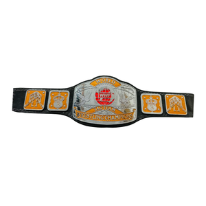 Ceinture de championnat du monde des équipes de la WWF - Ceinture sportive argentée personnalisable avec détails orange - Article de collection haut de gamme - Product Image 6