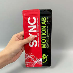 Pochette plate personnalisée avec fermeture éclair pour l'emballage de compléments alimentaires |   Plastique laminé de petite taille |   Encoche de déchirement |   Vietnam - Product Image 1